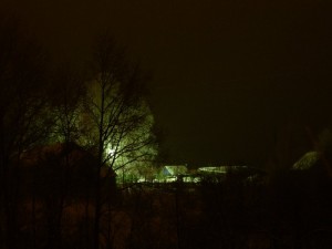 зимний вечер в деревне